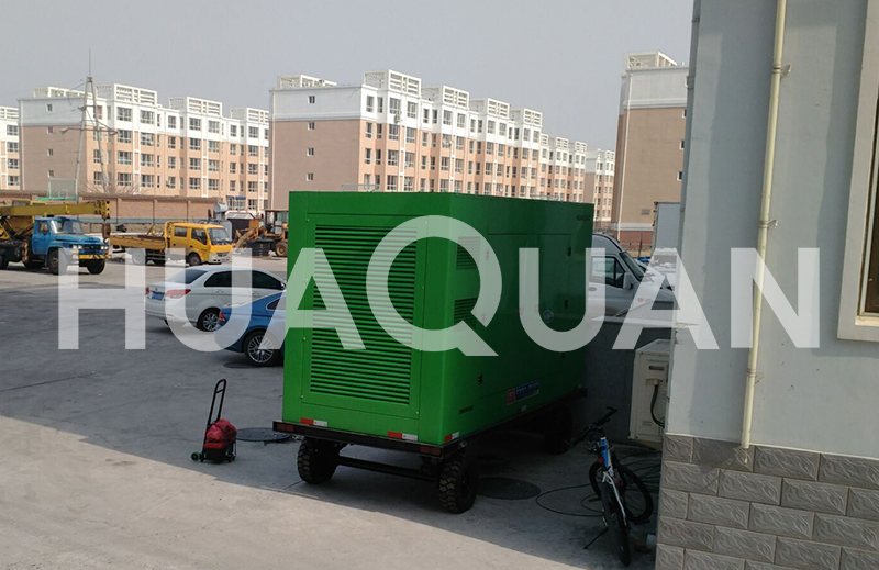 山東食品廠450kW移動式發電機組電站